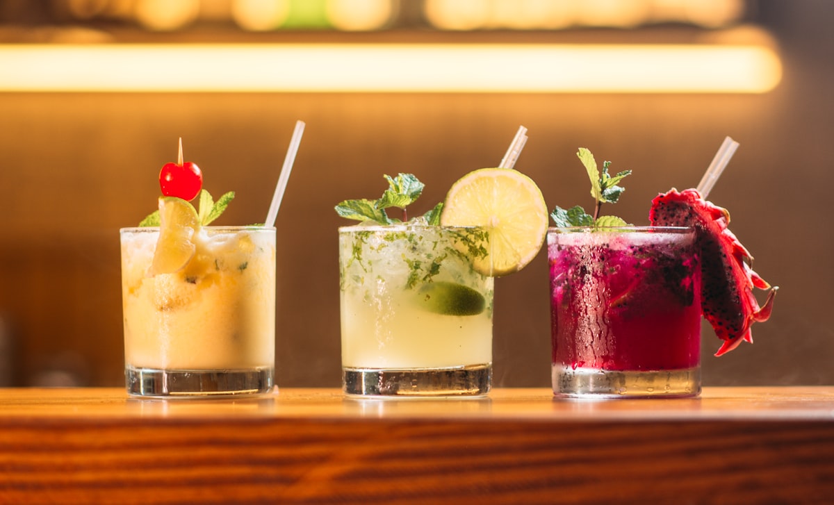 Mocktail setup for event catering